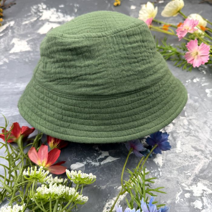 Панамка дитяча Muslin Cotton BEWARM dark green