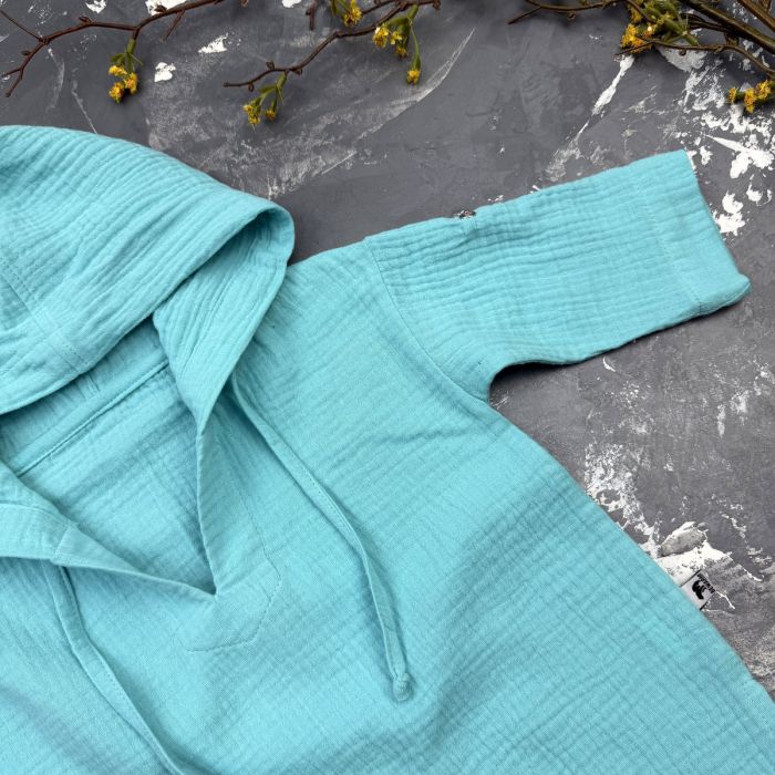 Муслінова Туніка дитяча Muslin Cotton BEWARM Aquamarine