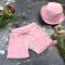Костюм muslin cotton BEWARM дитячий шорти + футболка Рожевий