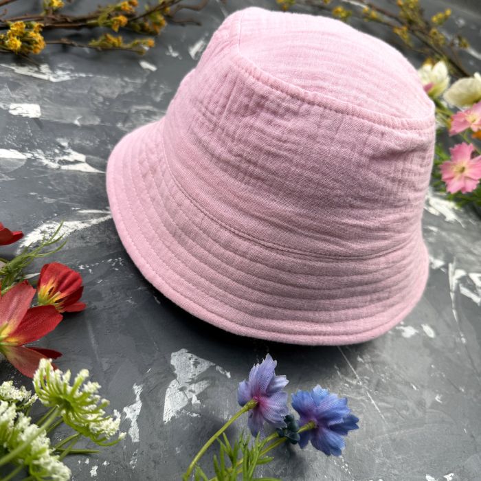 Костюм muslin cotton BEWARM дитячий шорти + футболка + панама Pink