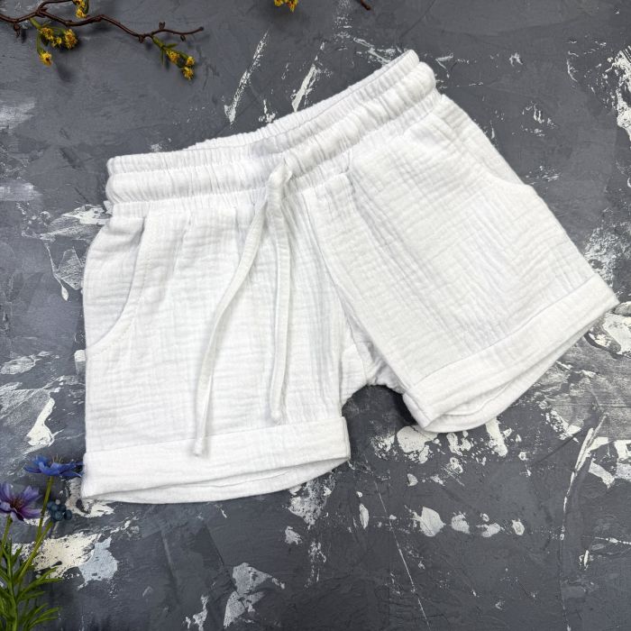 Комплект muslin cotton White BEWARM дитячий (штани,футболка,панамка,шорти,туніка)