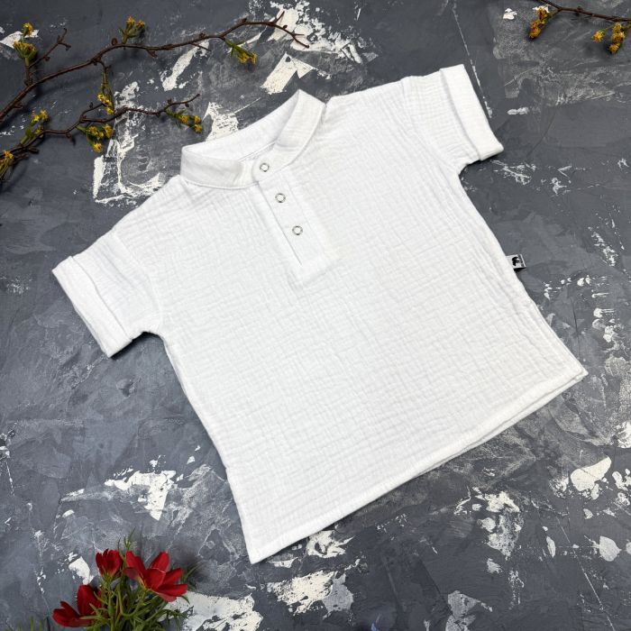 Костюм muslin cotton BEWARM дитячий шорти + футболка + панама White
