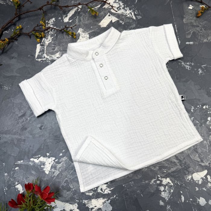 Костюм muslin cotton BEWARM дитячий штани + футболка White