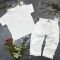 Костюм muslin cotton BEWARM дитячий штани + футболка White