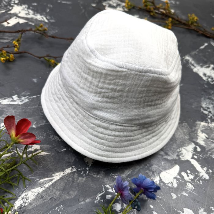 Костюм muslin cotton BEWARM дитячий штани + футболка + панамка Білий
