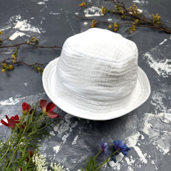 Панамка дитяча Muslin Cotton BEWARM Біла