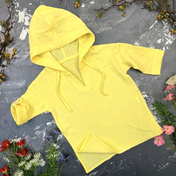 Муслінова Туніка дитяча Muslin Cotton BEWARM Sunny-Yellow