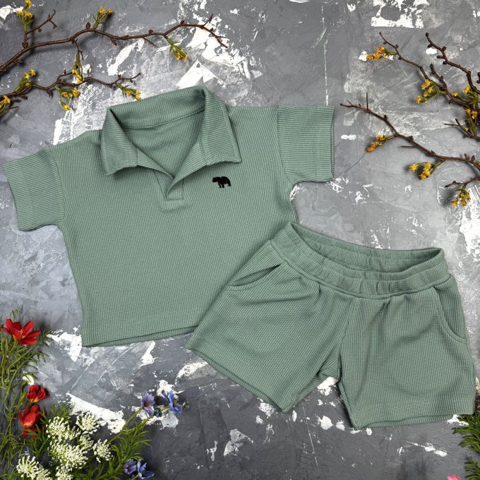 Костюм Polo шорти + футболка + панама Khaki