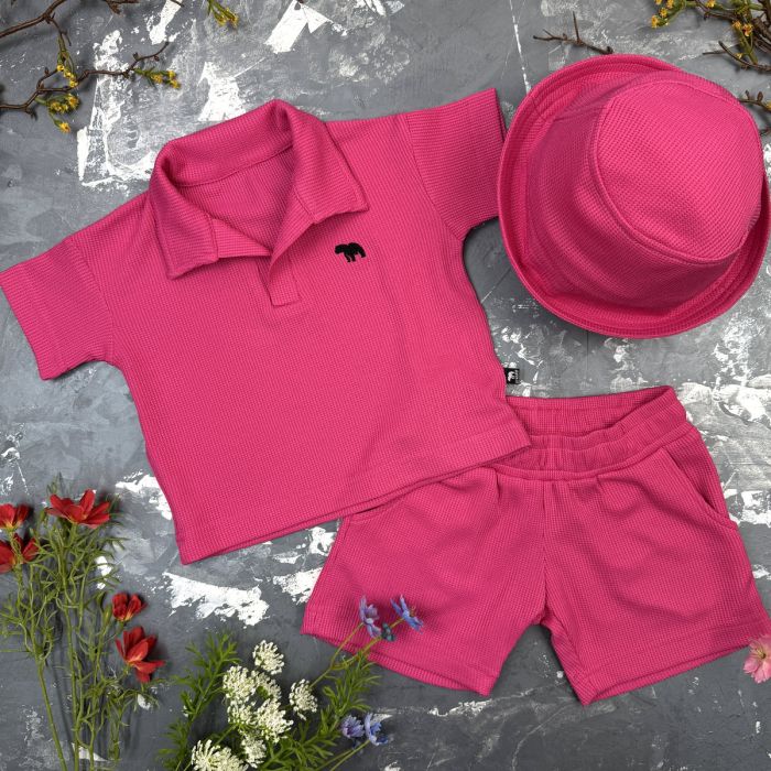 Костюм Polo шорти + футболка + панама Raspberry
