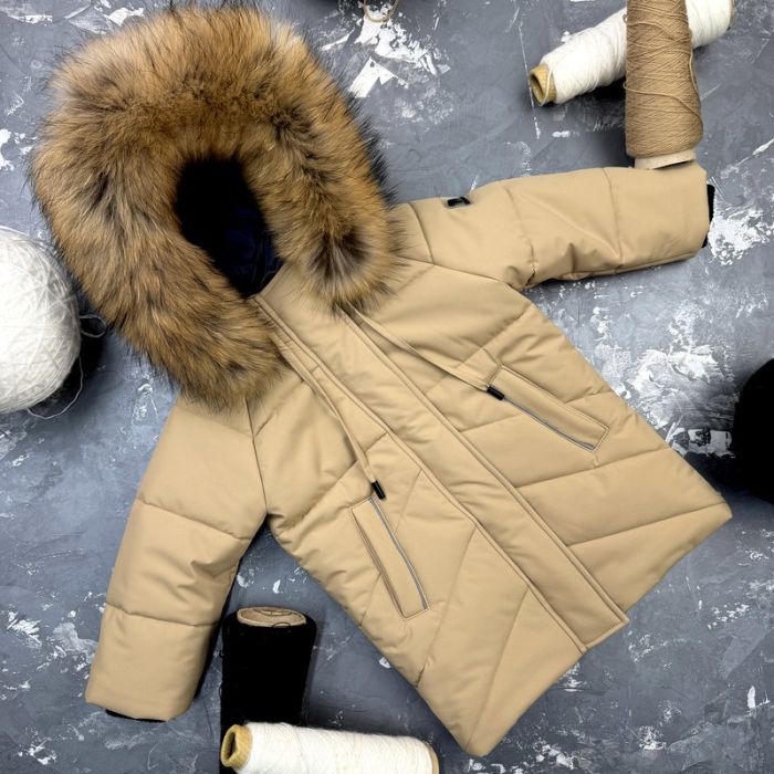Куртка-пальто BEWARM Bakota Beige дитяча зимова подовжена