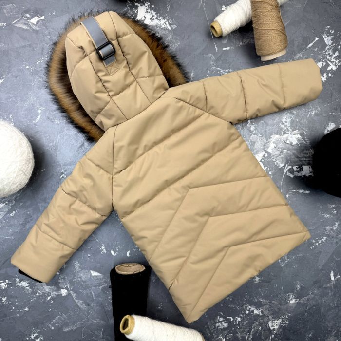Куртка-пальто BEWARM Bakota Beige дитяча зимова подовжена