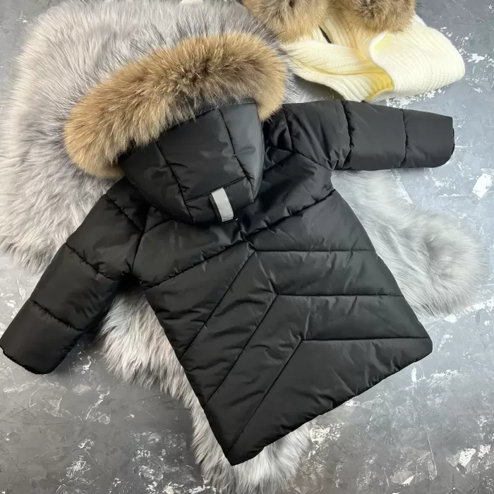 Куртка-пальто BEWARM Bakota Black дитяча зимова подовжена