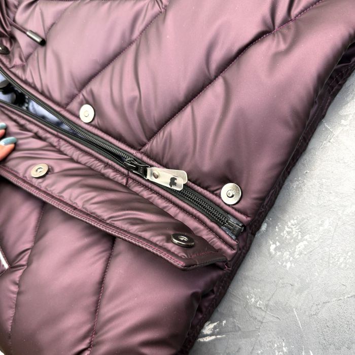 Куртка-пальто BEWARM Bakota Burgundy дитяча зимова подовжена