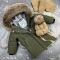Куртка-пальто BEWARM Bakota Khaki Velvet дитяча зимова подовжена