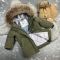 Куртка-пальто BEWARM Bakota Khaki Velvet дитяча зимова подовжена