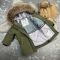 Куртка-пальто BEWARM Bakota Khaki Velvet дитяча зимова подовжена