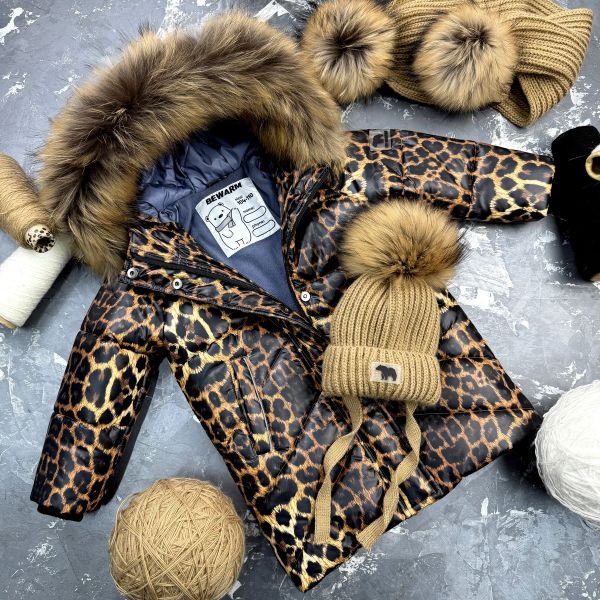 Куртка-пальто BEWARM Bakota Leopard дитяча зимова подовжена