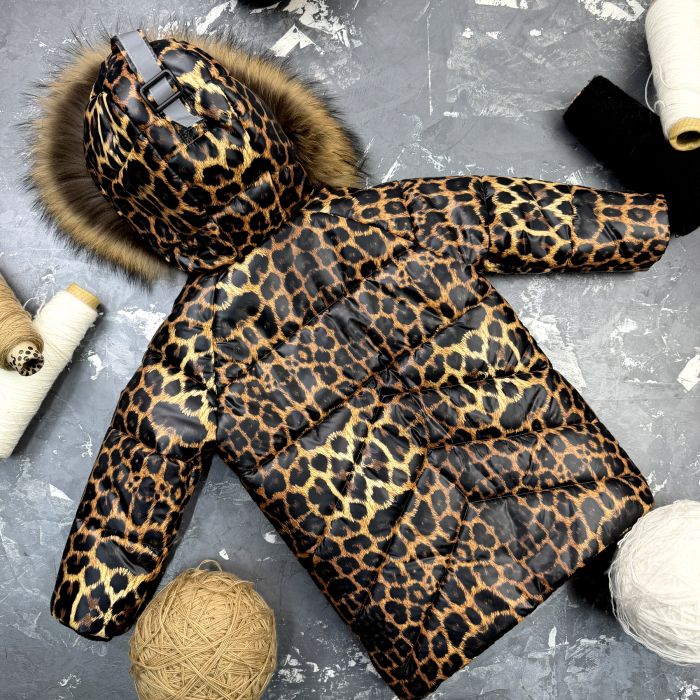 Куртка-пальто BEWARM Bakota Leopard дитяча зимова подовжена