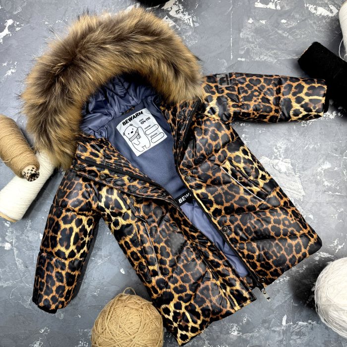 Куртка-пальто BEWARM Bakota Leopard дитяча зимова подовжена