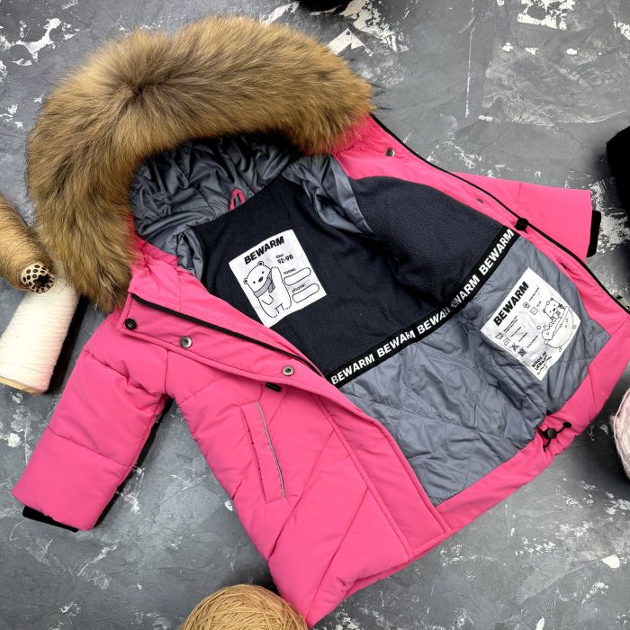 Куртка-пальто BEWARM Bakota Pink дитяча зимова подовжена