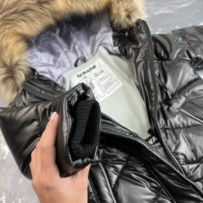 Куртка-пальто BEWARM Bakota Royal Black дитяча зимова подовжена
