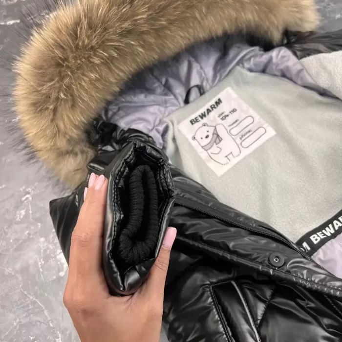 Куртка-пальто BEWARM Bakota Royal Black дитяча зимова подовжена