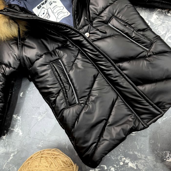 Куртка-пальто BEWARM Bakota Royal Black дитяча зимова подовжена