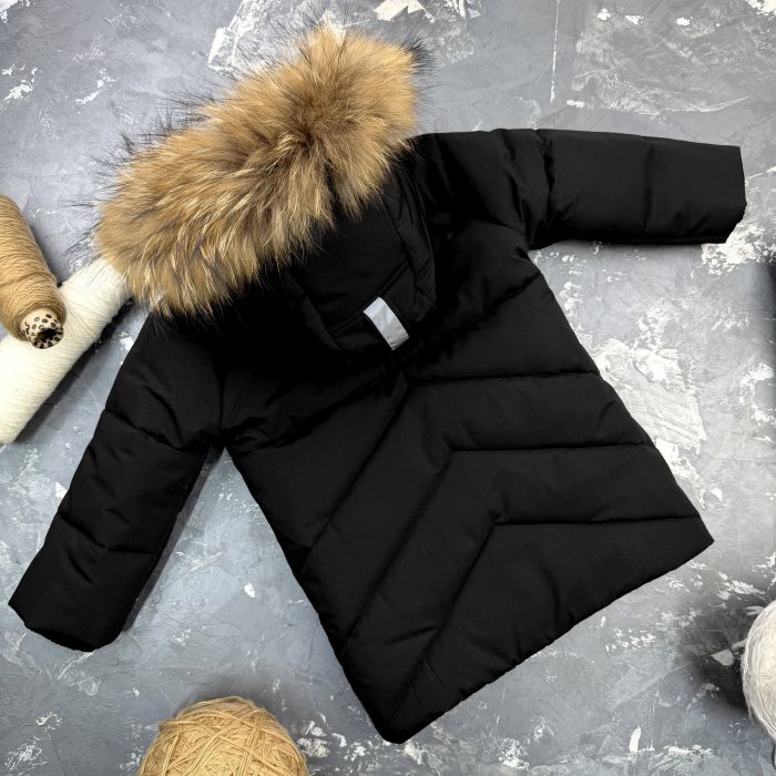 Куртка-пальто BEWARM Bakota Black дитяча зимова подовжена