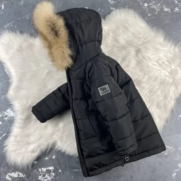 Куртка-пальто BEWARM Baribal Black дитяча зимова подовжена