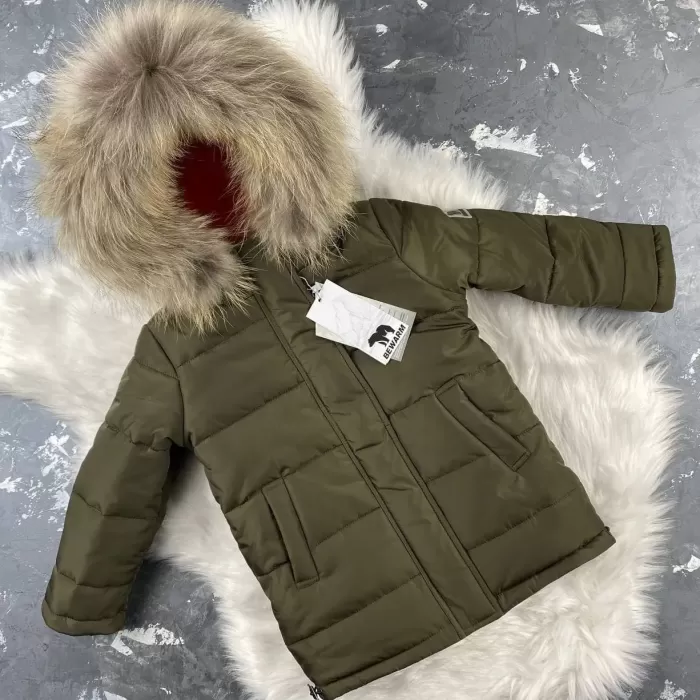 Куртка-пальто BEWARM Baribal Khaki дитяча зимова подовжена