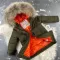 Куртка-пальто BEWARM Baribal Khaki дитяча зимова подовжена