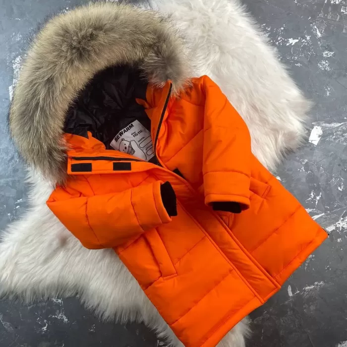 Куртка-пальто BEWARM Baribal Orange дитяча зимова подовжена