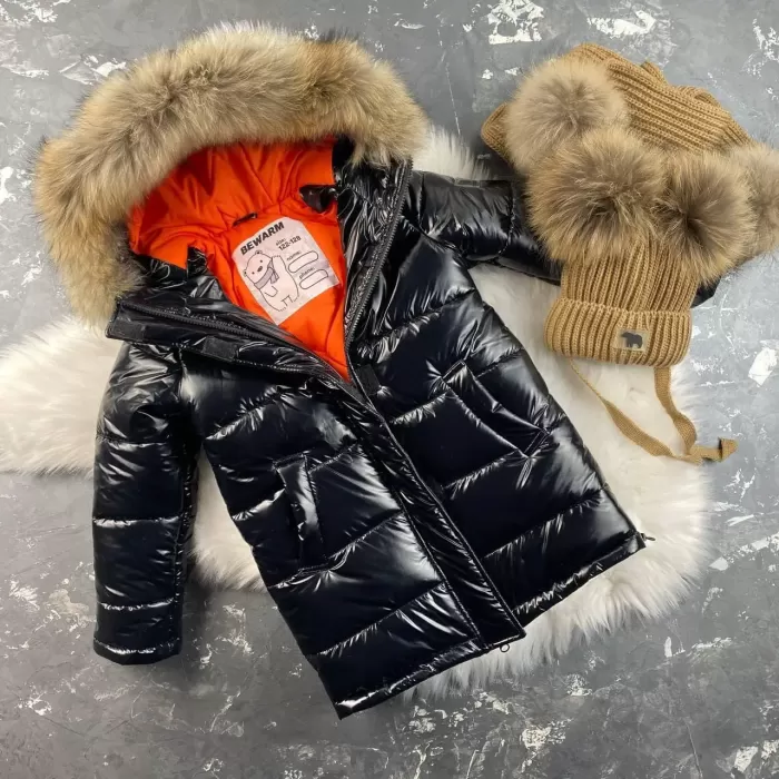 Куртка-пальто BEWARM Baribal Royal Black дитяча зимова подовжена