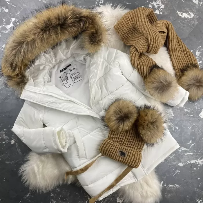 Куртка-пальто BEWARM Baribal White Velvet дитяча зимова подовжена
