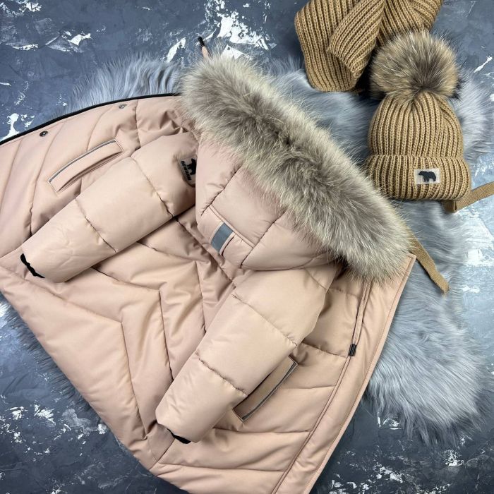 Куртка-пальто BEWARM Bakota Beige дитяча зимова подовжена