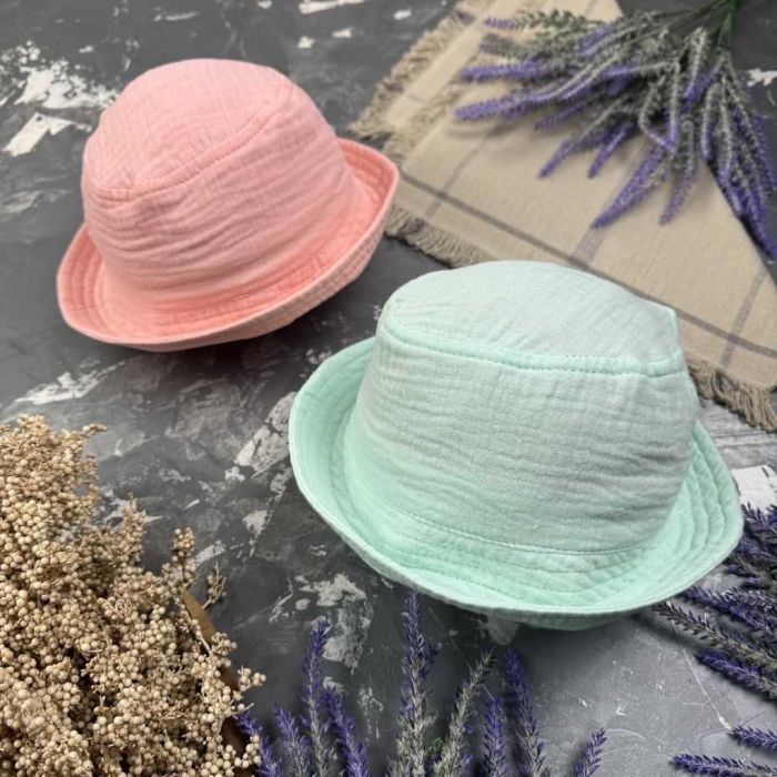 Панамка дитяча Muslin Cotton BEWARM Блакитна