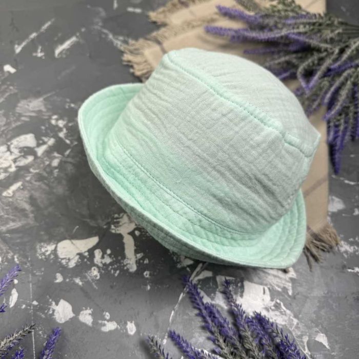 Панамка дитяча Muslin Cotton BEWARM Блакитна