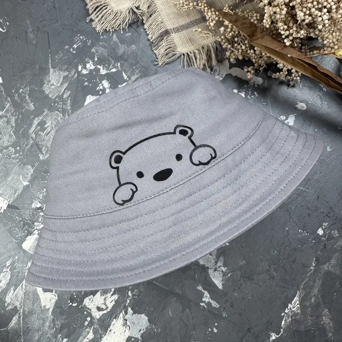 Костюм prettybear шорти+футболка+панамка дитячий Сірий/Хакі
