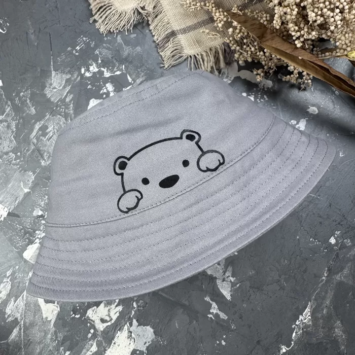Костюм prettybear шорти+футболка+панамка дитячий Сірий/Чорний