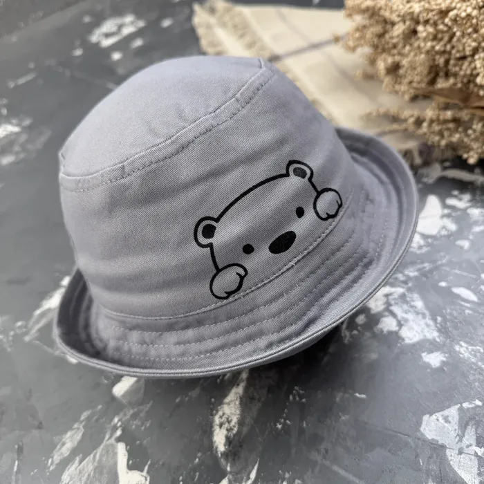 Костюм prettybear шорти+футболка+панамка дитячий Сірий/Хакі