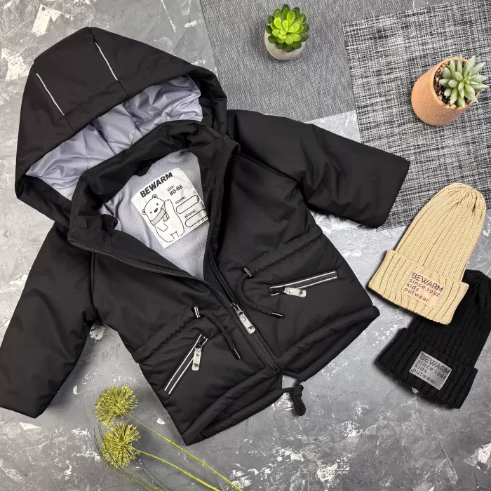 Парка Spring дитяча демісезонна BEWARM Black