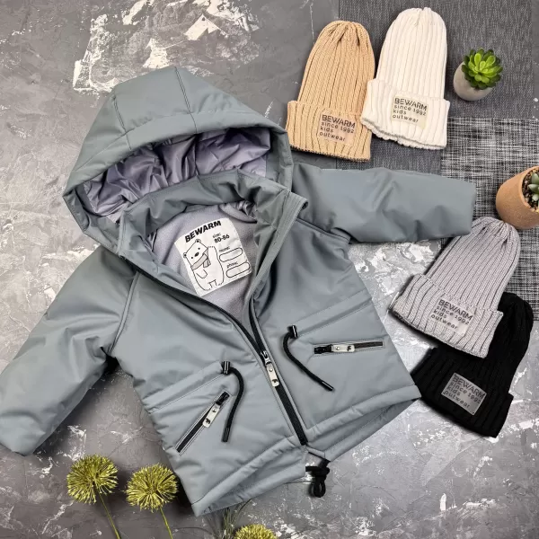 Парка Spring дитяча демісезонна BEWARM IceGray