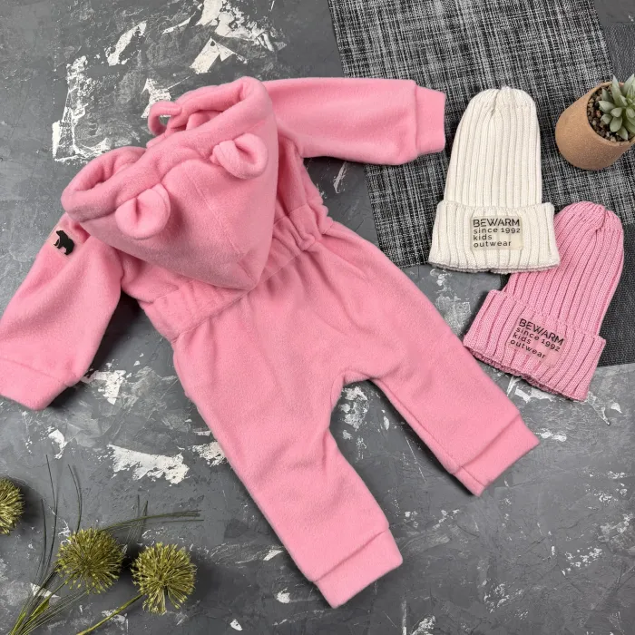 Ромпер Polar Fleece BEWARM Teddy Pink