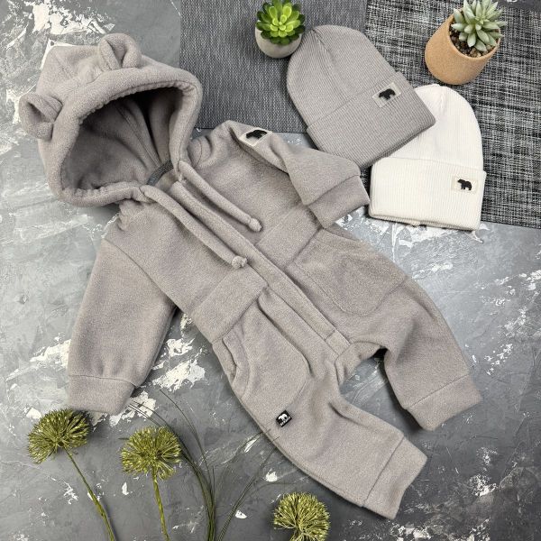 Ромпер Polar Fleece BEWARM Teddy Grey