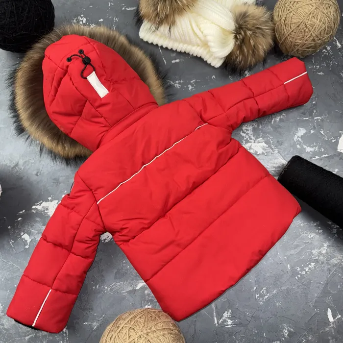 Комбінезон BEWARM Umka Red-black дитячий зимовий роздільний