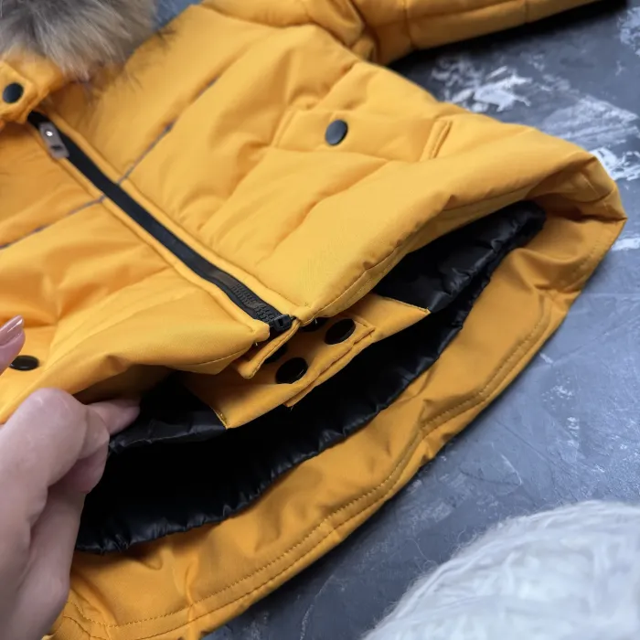 Комбінезон BEWARM Umka Yellow-black дитячий зимовий роздільний