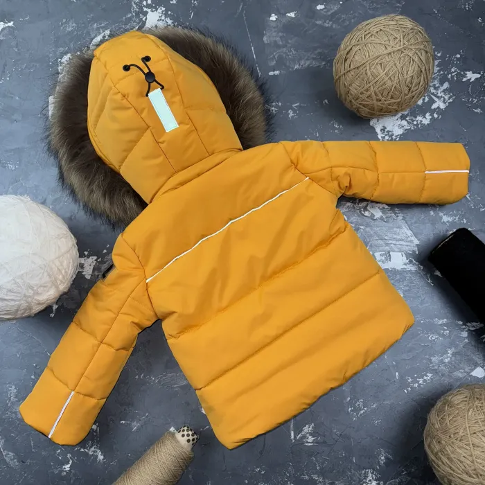 Комбінезон BEWARM Umka Yellow-black дитячий зимовий роздільний