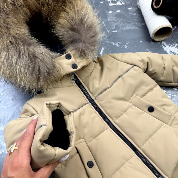 Комбінезон BEWARM Umka Beige дитячий зимовий роздільний