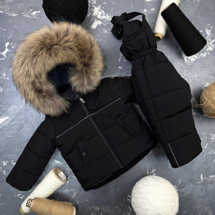Комбінезон BEWARM Umka Black дитячий зимовий роздільний