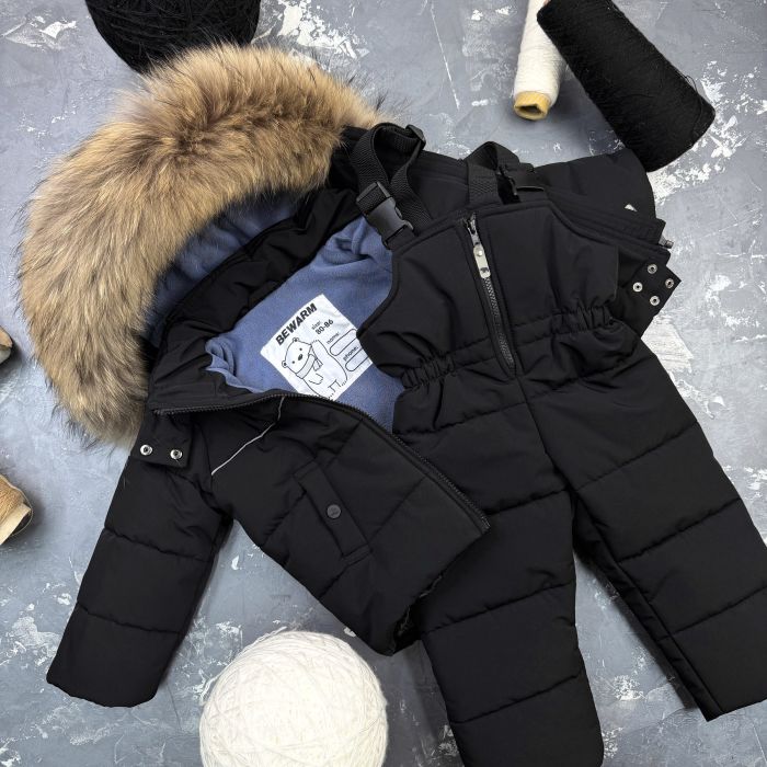 Комбінезон BEWARM Umka Black дитячий зимовий роздільний